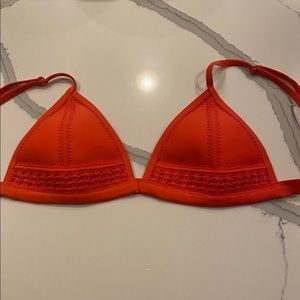 Red Triangl neoprene bikini top